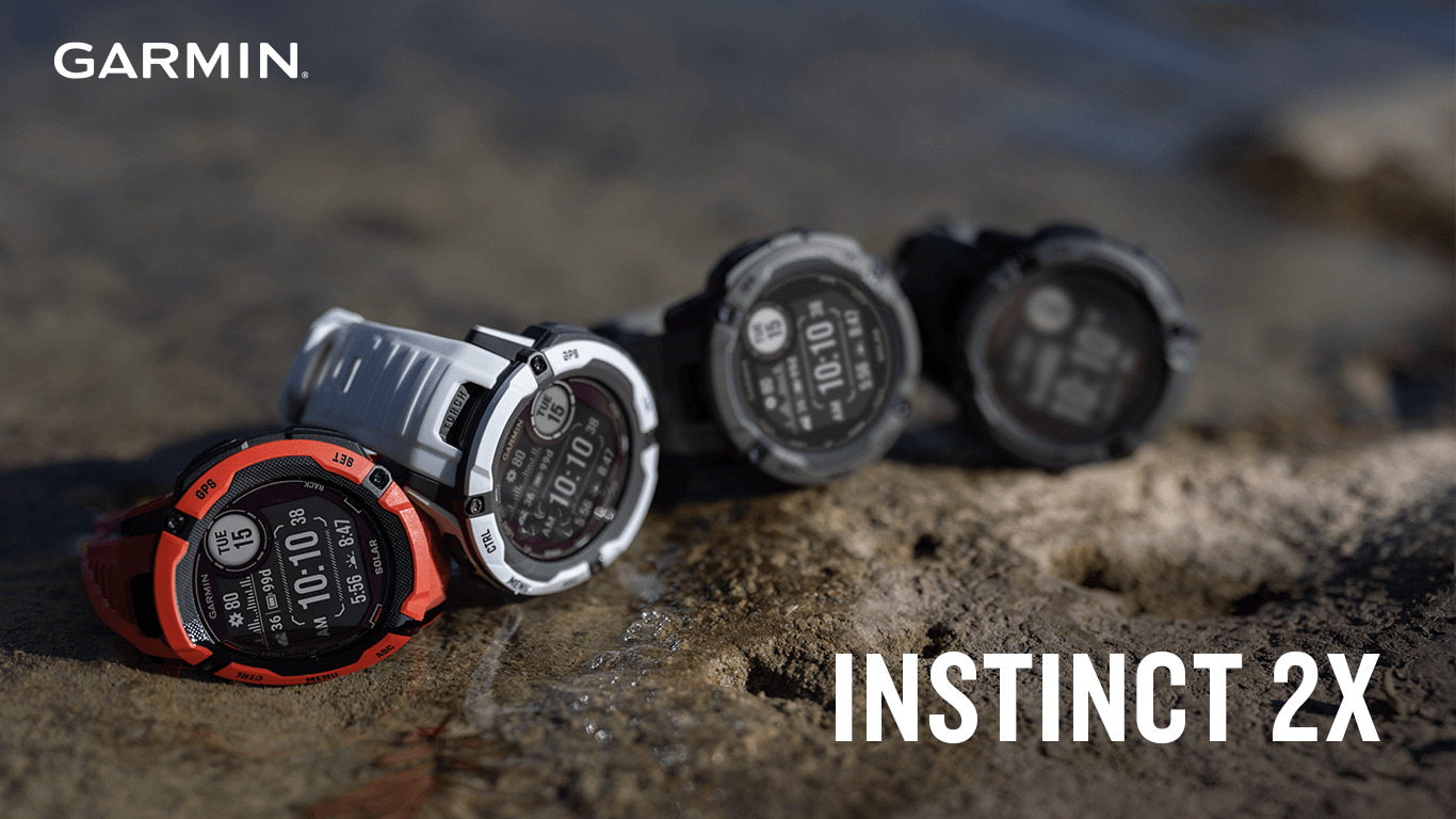 腕時計(デジタル)GARMIN INSTINCT GraphiteタフネスGPSアウトドアウォッチ