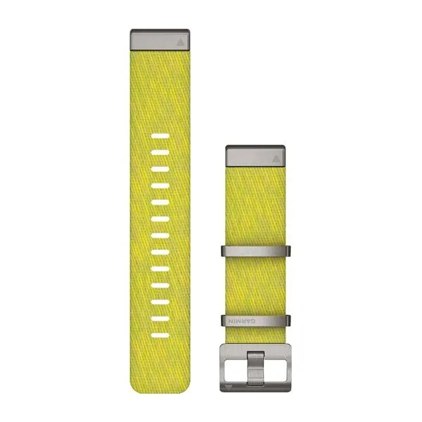 QuickFit 22mm Jacquard-weave Nylon Strap Yellow/Green | Forerunner