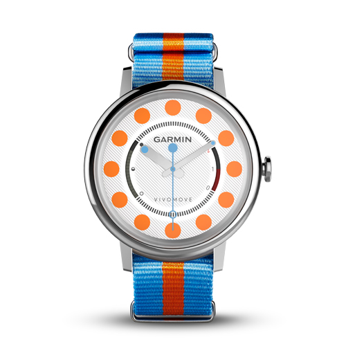 新品　GARMIN　ガーミン　VIVOMOVE　POP　腕時計　オレンジ×水色