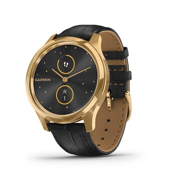 vívomove Luxe Black Embossed Leather / 24K Gold PVD | スマート ...
